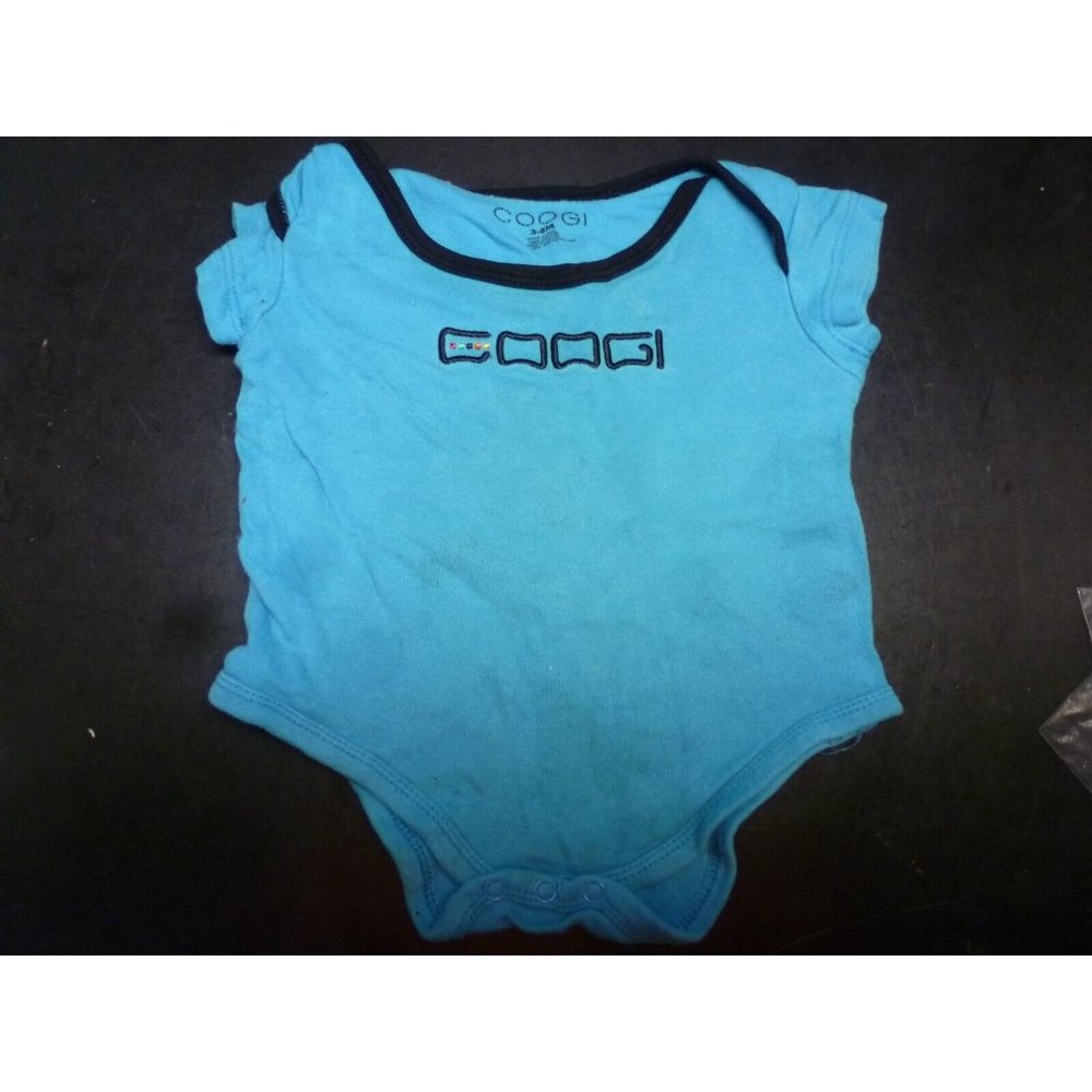 Baby Boys Coogi Blue Short Sleeve One Piece Size 3-6 Months